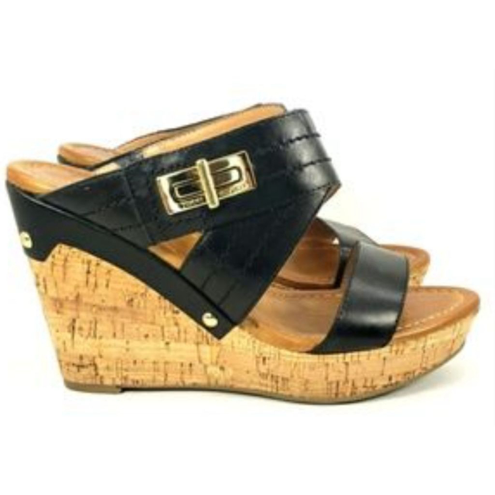 Tommy Hilfiger Mili 2 Cork Wedge Size 7.5M